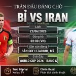 Nhận định soi kèo trận đấu Bỉ vs Iran tại World Cup 2026 cực chuẩn cùng chuyên gia Xoilac TV